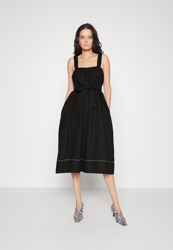 Proenza Schouler White Label DRAPEY SUITING BELTED DRESS
