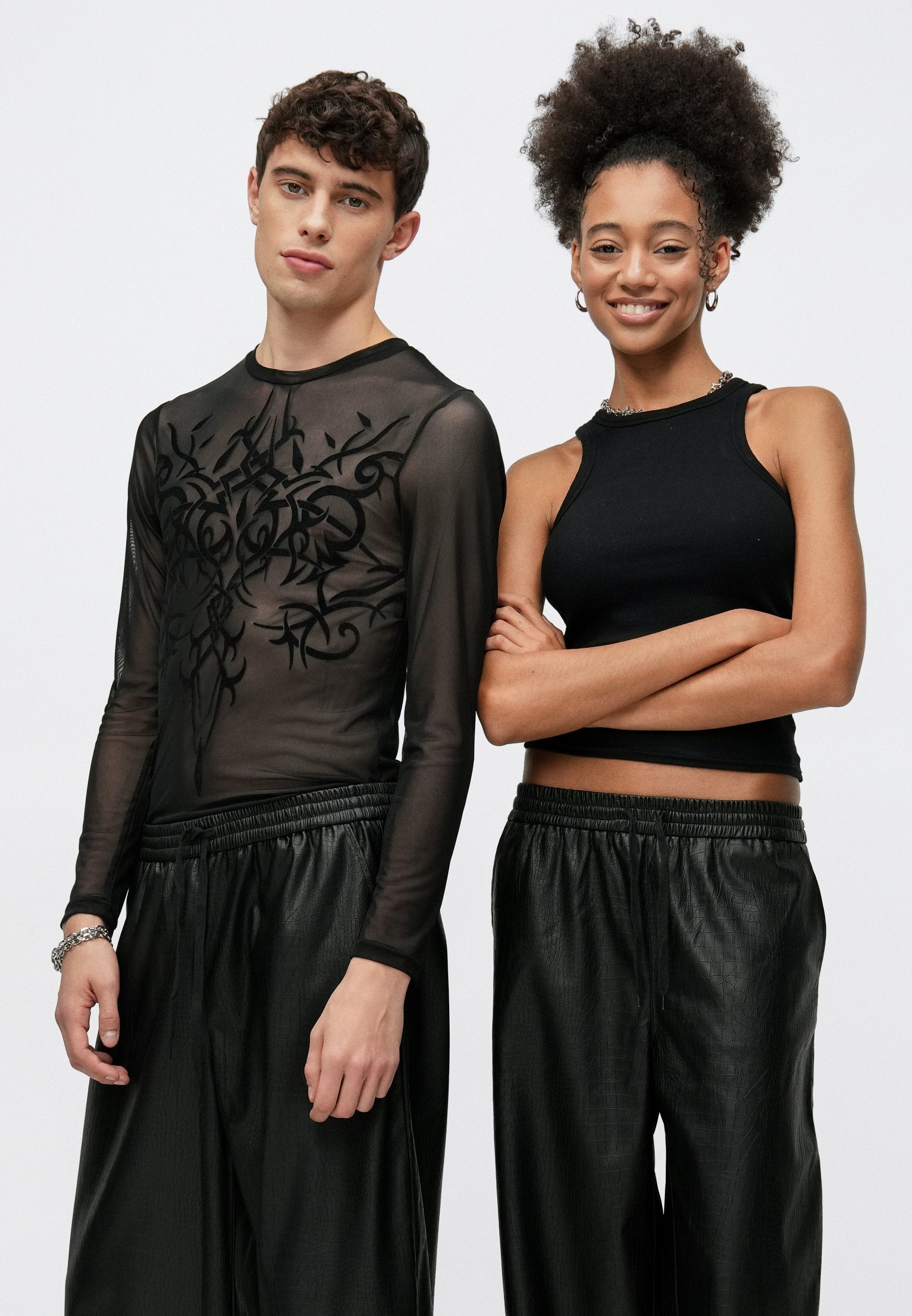 YOURTURN UNISEX PU PARTY TROUSERS