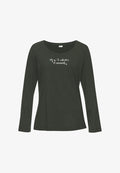 s.Oliver PYJAMAOBERTEIL - Pyjama top - dunkelgrün