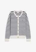 Tommy Hilfiger CO JERSEY FINE GG C-NK LS CARDI - CO JERSEY FINE GG - Cardigan - ivory petal/dark night navy