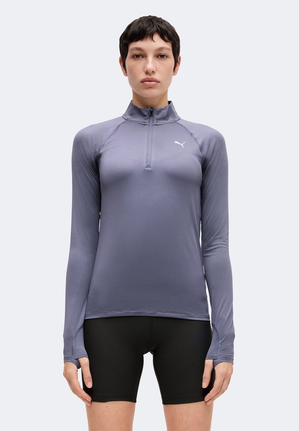 Puma RUN VELOCITY 1/4 ZIP - Long sleeved top - inky depths