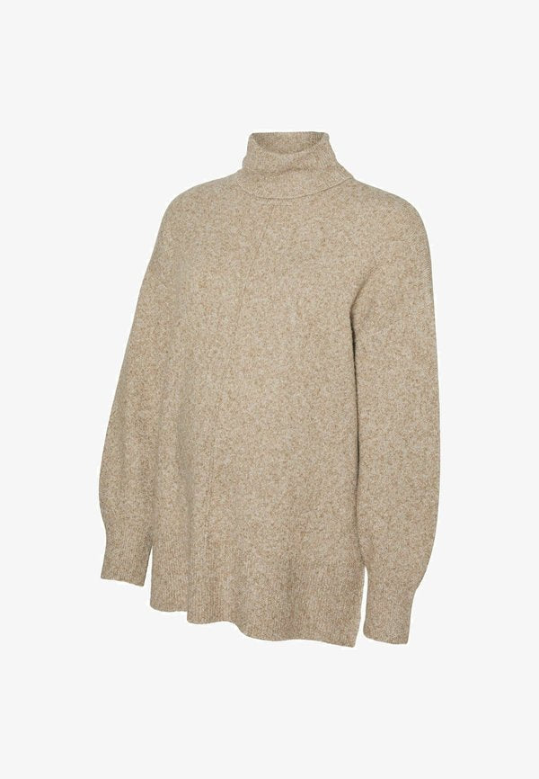 Vero Moda Knitted Regular Fit Roll neck - Jumper - sepia tint