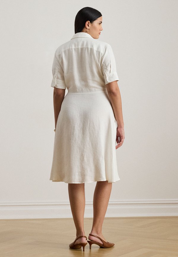 Lauren Ralph Lauren Woman TIE FRONT LINEN SHIRTDRESS