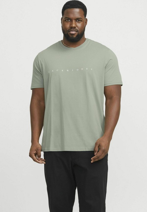 Jack & Jones Plus Size Logo - Print T-shirt - iceberg green