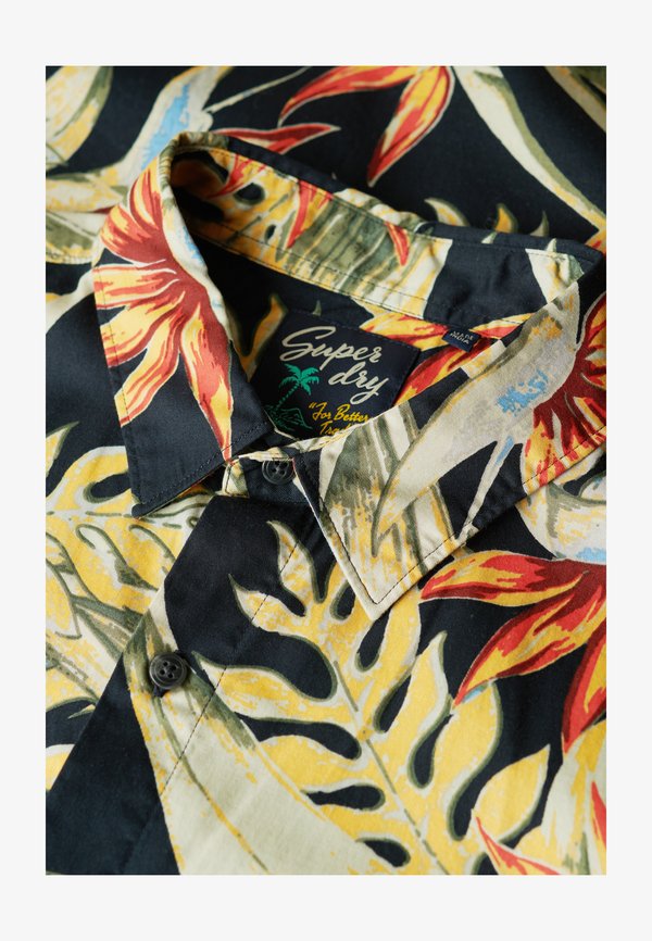 Superdry & Co HAWAIIAN PRINTED - Shirt - bird of paradise navy
