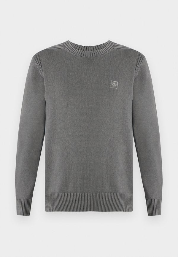 TOM TAILOR WASHED CREWNECK - Jumper - dark grey