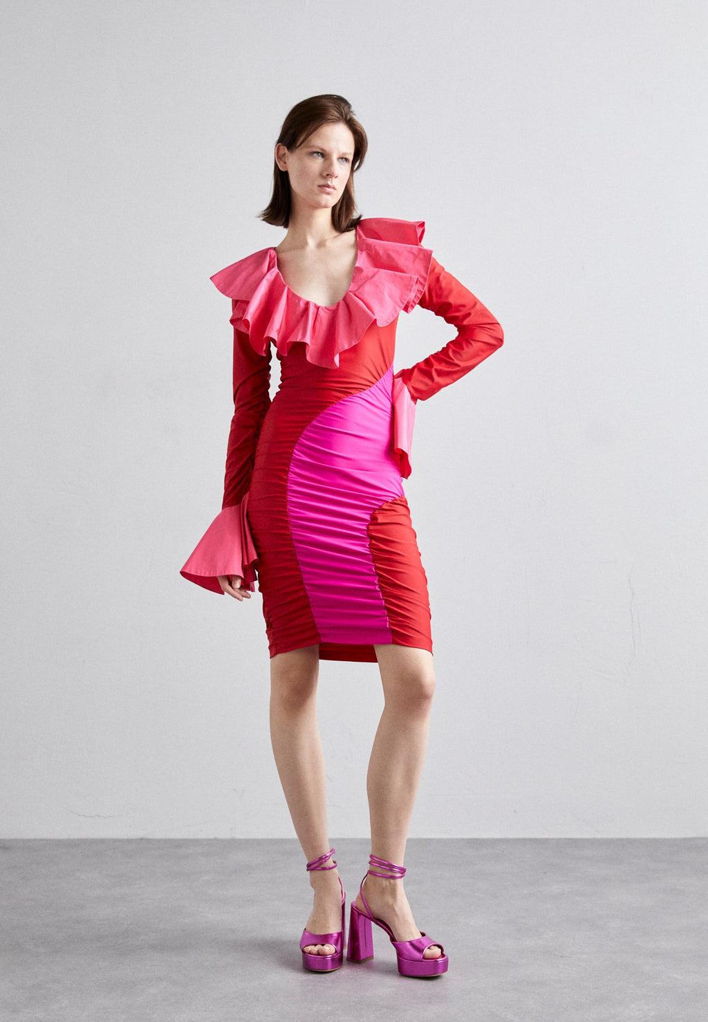 Ahluwalia ROSIE RUFFLE DRESS