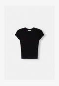 Bershka SHORT SLEEVES WITH A ROUND NECK - T-SHIRT 02666152 - Basic T-shirt - black