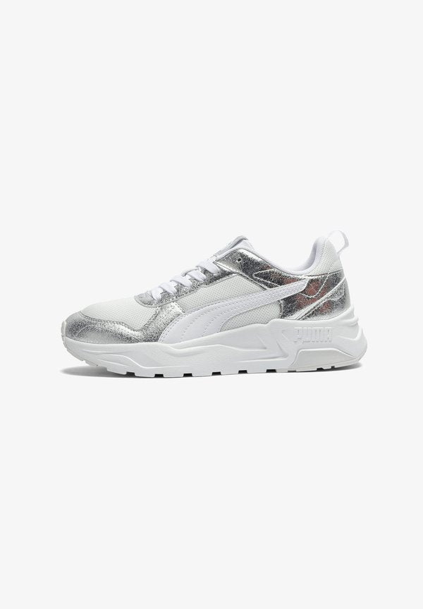 Puma TRINITY 2 METALLIC WHISPER SNEAKERS - Trainers - white- silver-feather gray
