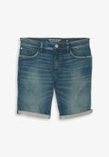 TOM TAILOR Denim shorts - mid stone green cast denim
