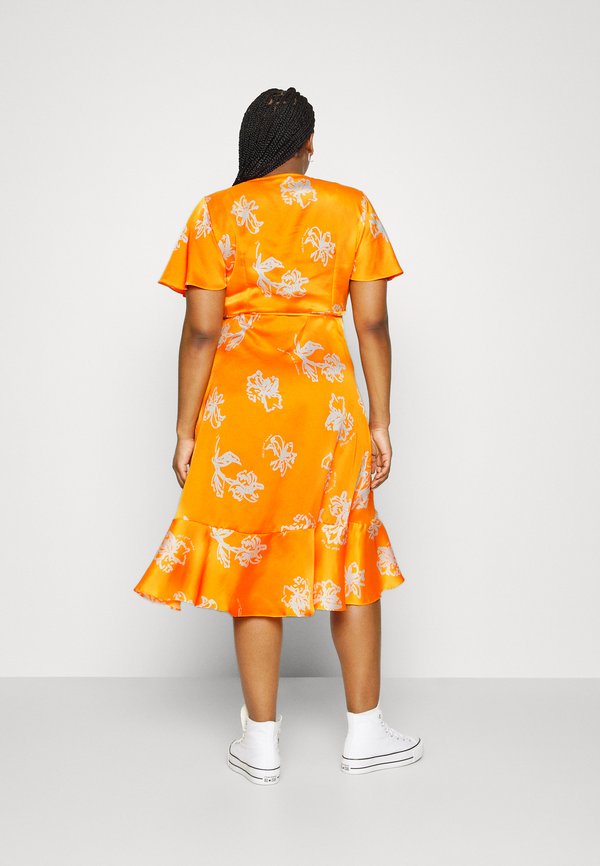 Object Curve OBJISSY PAPAYA MIDI WRAP DRESS CUR