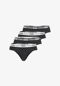 Puma BRAZILIAN SOFT GUMMIBUND LOGO 4ER PACK - Brazilians - schwarz