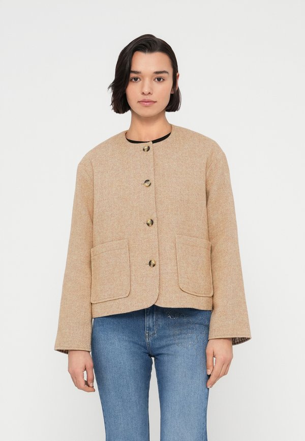 Vero Moda VMLENORA SHORT JACKET  - Light jacket - kelp melange