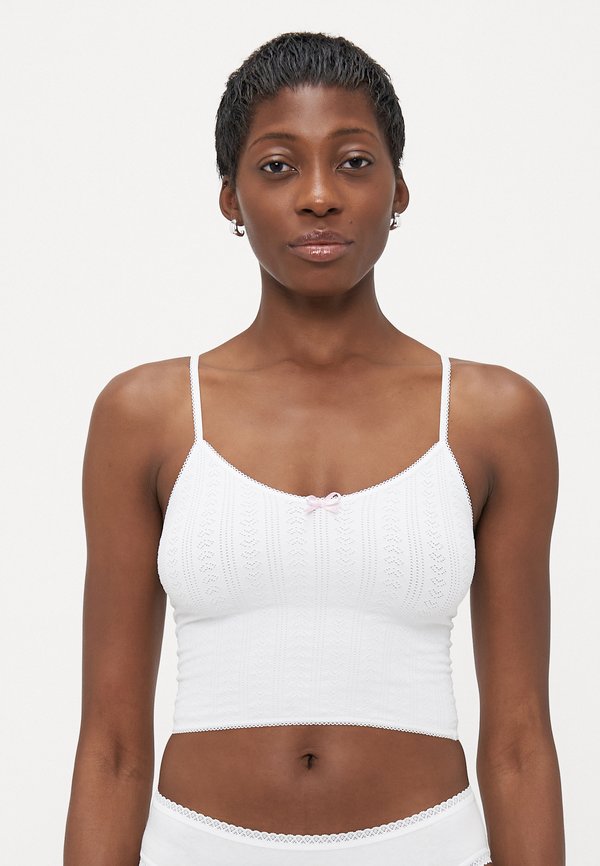 ONLY ONLPOPPY HEART SINGLET - Undershirt - white