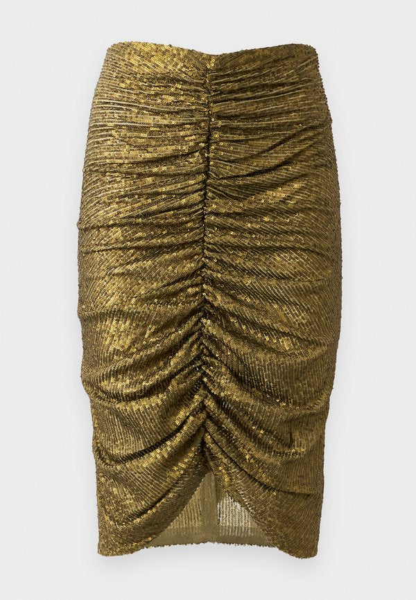 Norma Kamali SHIRRED FRONT SKIRT TO KNEE