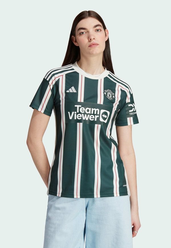 adidas Performance MANCHESTER UNITED 23/24 AWAY - Football jersey - green night   core white   active maroon