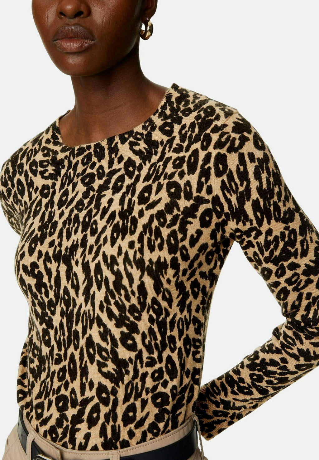 Marks & Spencer SUPERSOFT ANIMAL PRINT CREW NECK