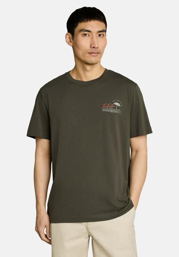 TOM TAILOR T-SHIRT MIT PRINT - Print T-shirt - deep leaf green