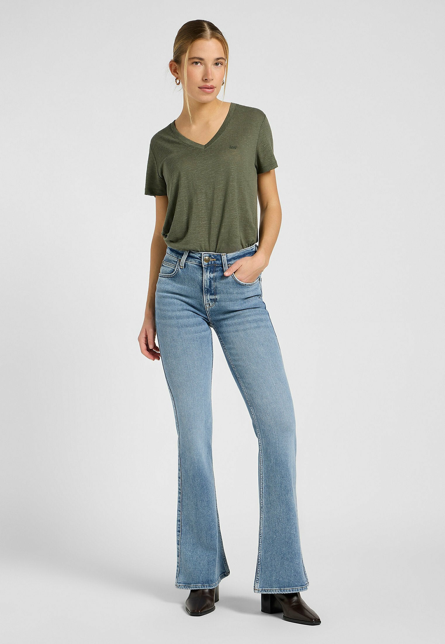 Lee SHORT SLEEVE V NECK TEE  REGULAR FIT
