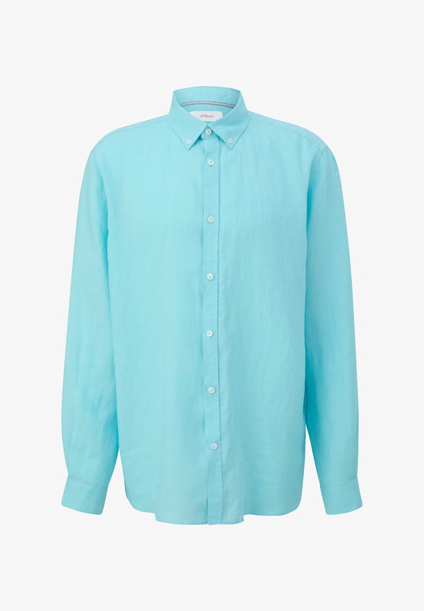 s.Oliver MIT BUTTON-DOWN-KRAGEN - Shirt - helles türkis