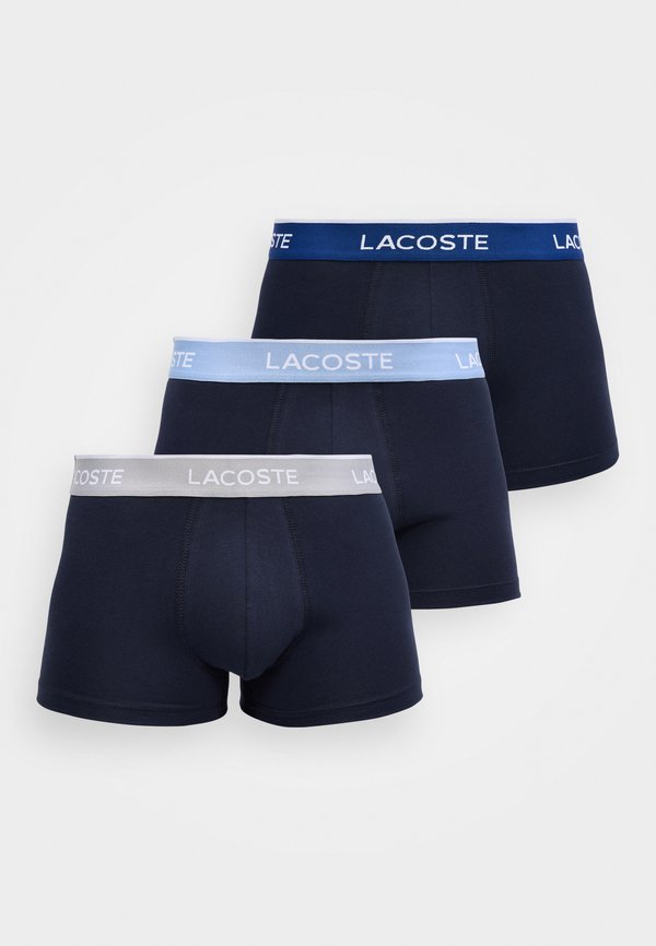 Lacoste UNDERWEAR TRUNK 3 PACK - Trunks - navy blue/elephant grey