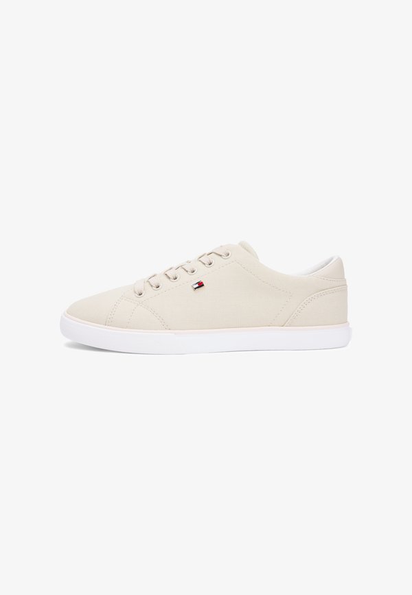 Tommy Hilfiger LOW PROFILE CANVAS LACE-UP TRAINERS - Trainers - classic beige