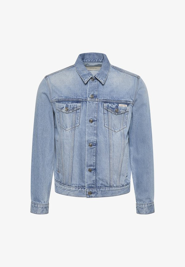 Calvin Klein Jeans CLASSIC RETRO LIGHT TRUCKER - Denim jacket - hellblau