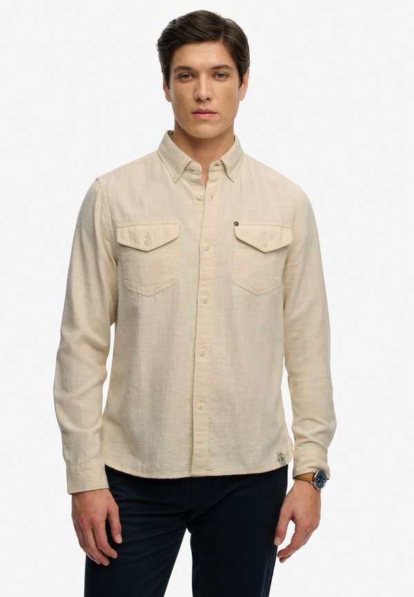 Superdry & Co THE MERCHANT STORE- LITE LONG SLEEVE - Shirt - riff white