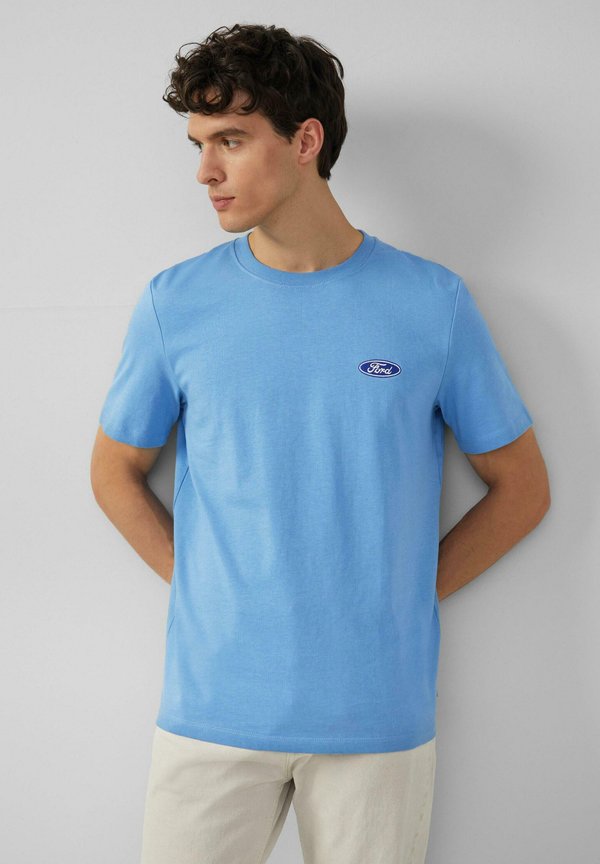 s.Oliver Print T-shirt - blau