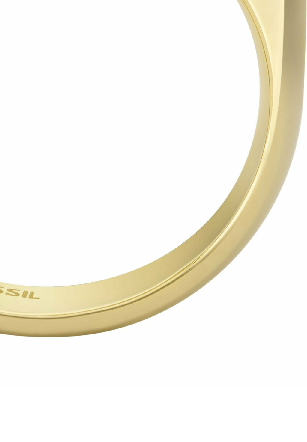 Fossil FOSSIL WOMEN'S HERITAGE D-LINK GLITZ GOLD-TONE STAINLESS STEEL SIGNET RING, JF04586710