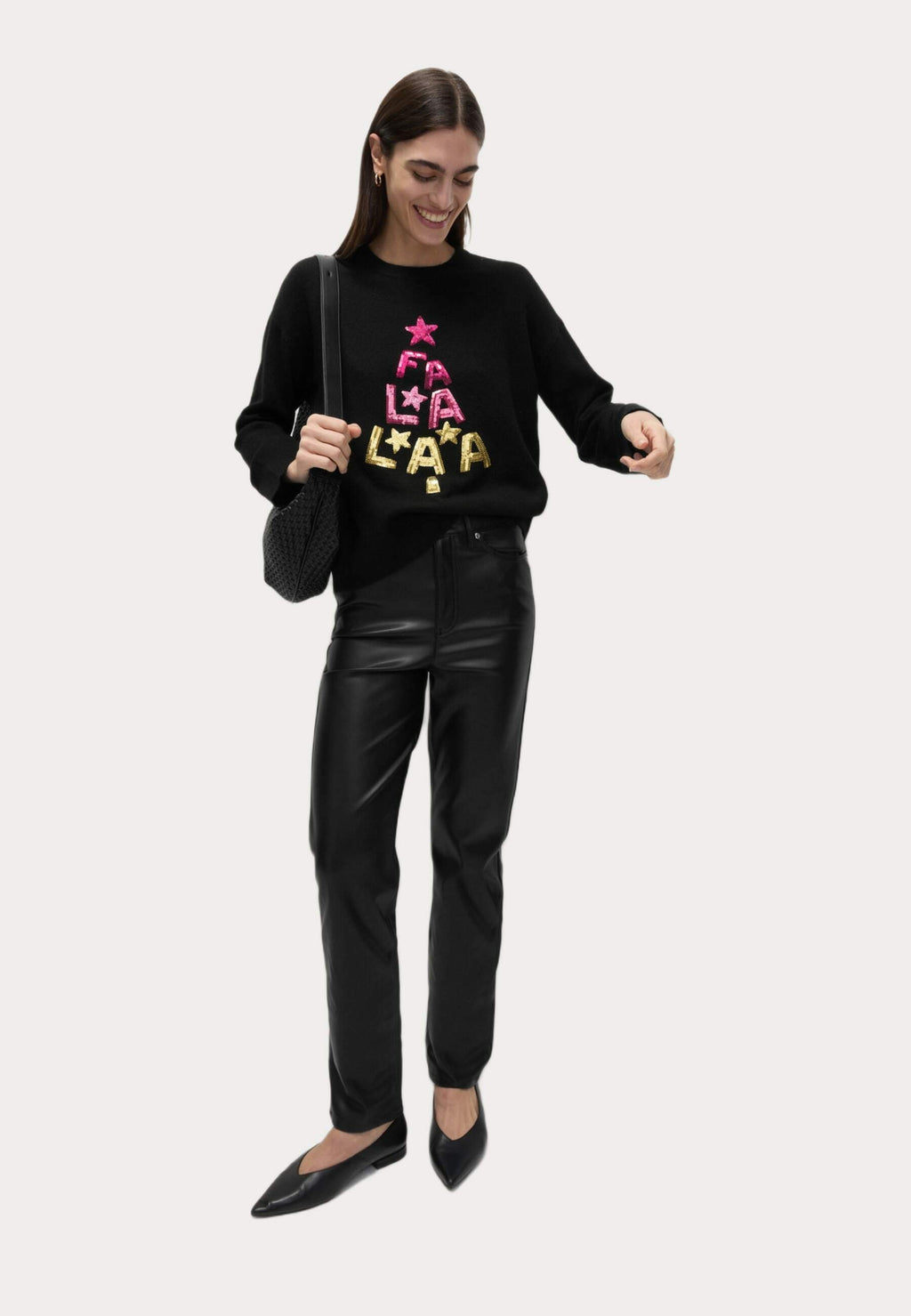 Marks & Spencer SEQUIN SLOGAN CREW NECK