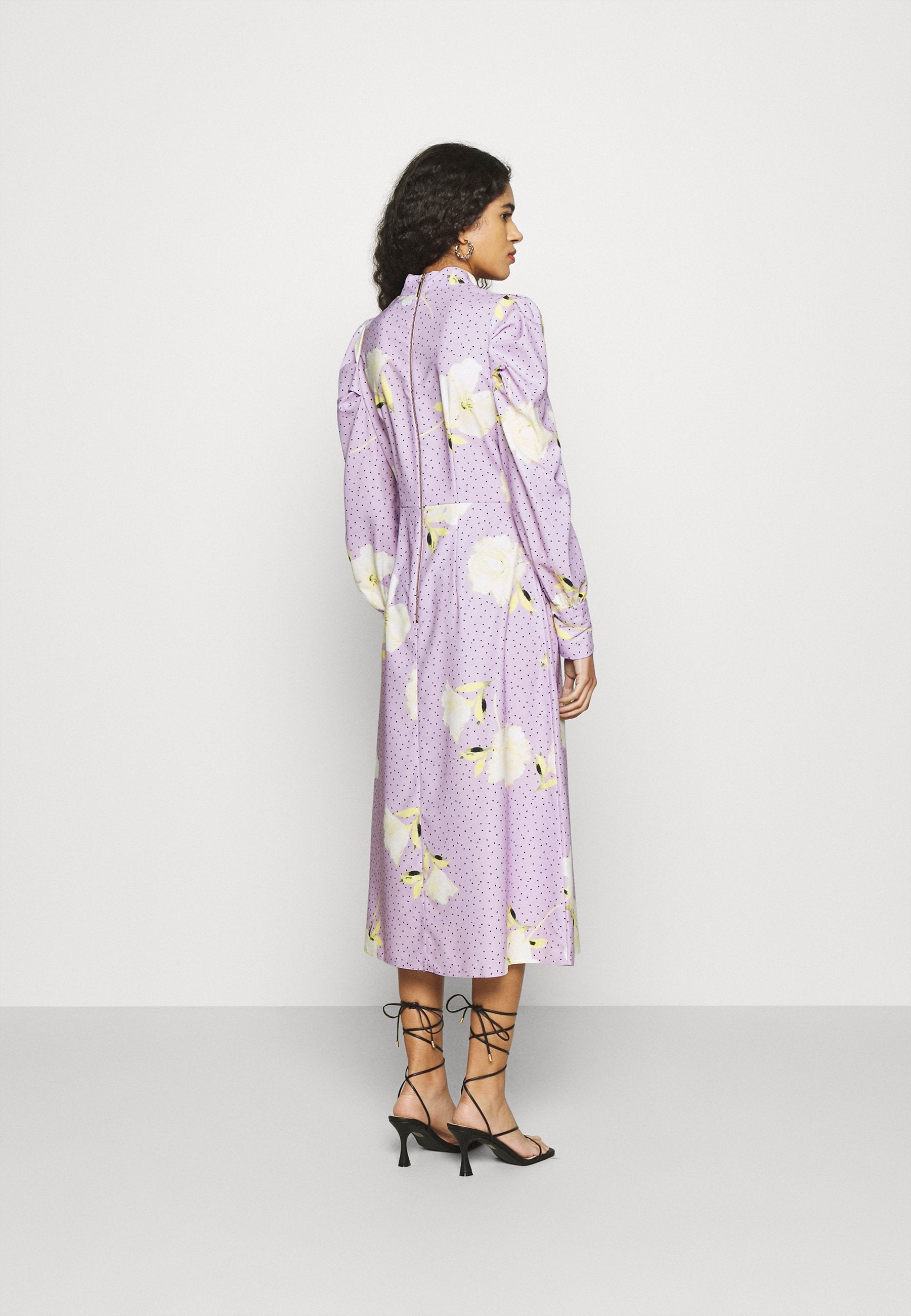 Closet PUFF SLEEVE MIDI DRESS