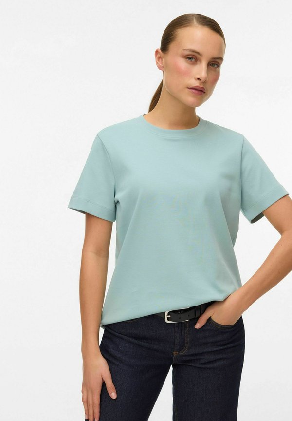Vero Moda AWNAIMA SS O-NECK T-SHIRT NOOS - Basic T-shirt - gray mist