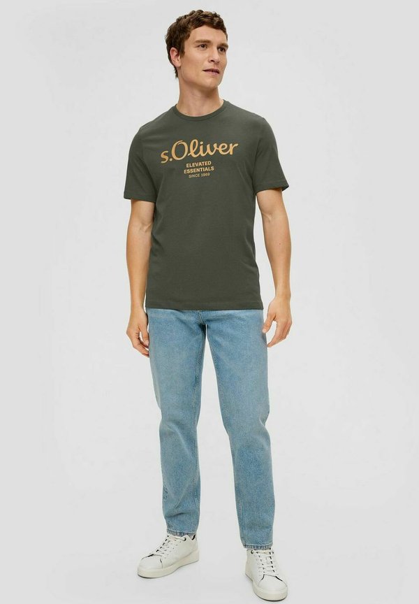 s.Oliver 2 STÜCK - Print T-shirt - olive