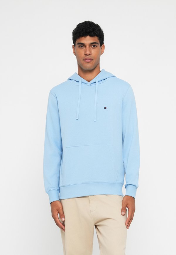 Tommy Hilfiger FLAG EMBROIDERY TERRY DRAWSTRING HOODY - Hoodie - well water