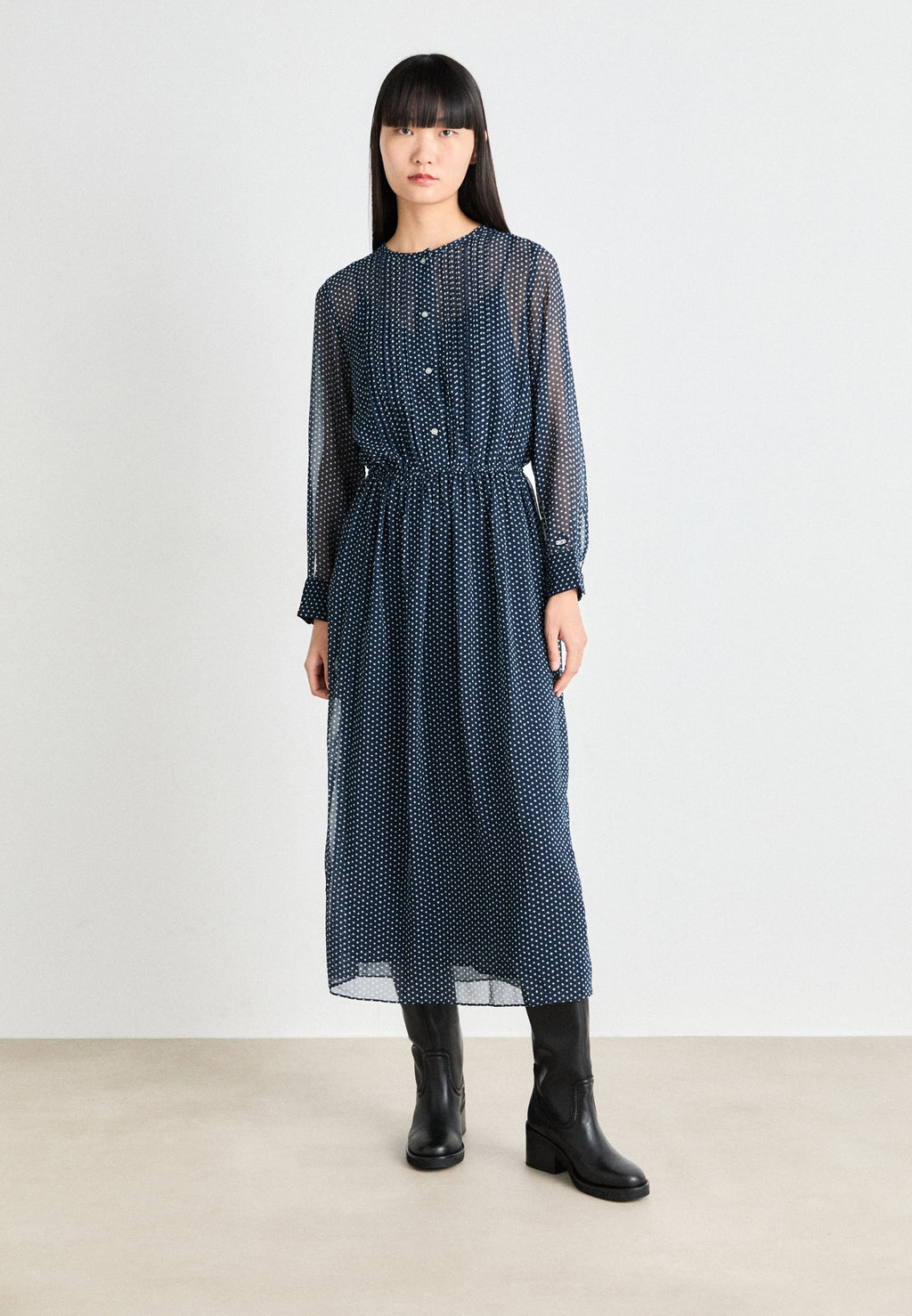Tommy Jeans STAR PLEAT MIDI DRESS