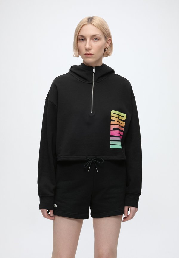 Calvin Klein Jeans CROPPED TIE UNISEX - Hoodie - black