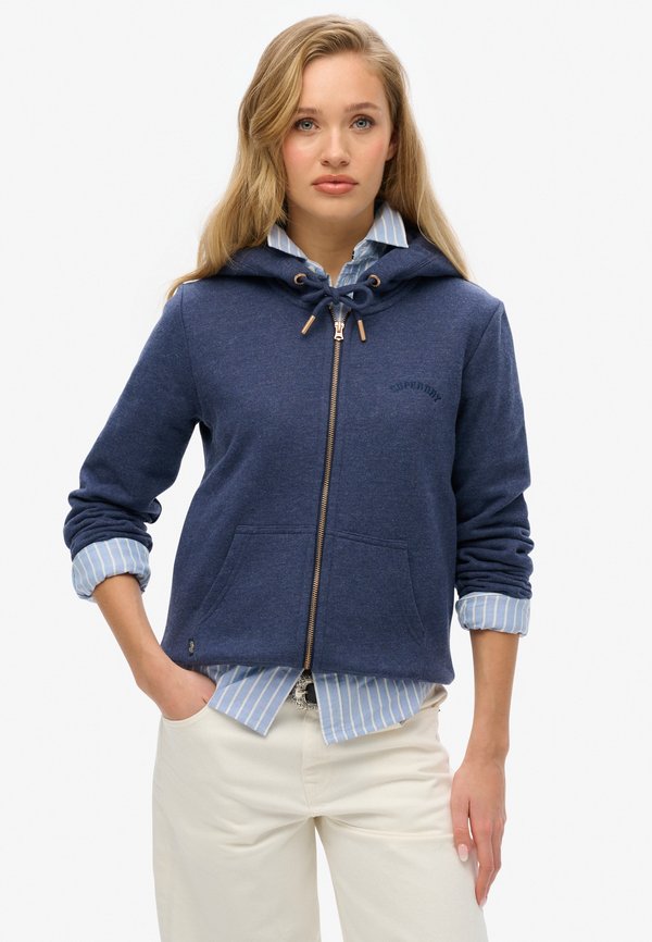 Superdry & Co ESSENTIAL LOGO ZIP - Zip-up sweatshirt - princedom blue marl