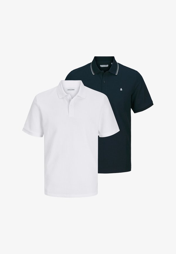 Jack & Jones 2ER PACK  - Polo shirt - weiß   dunkelblau