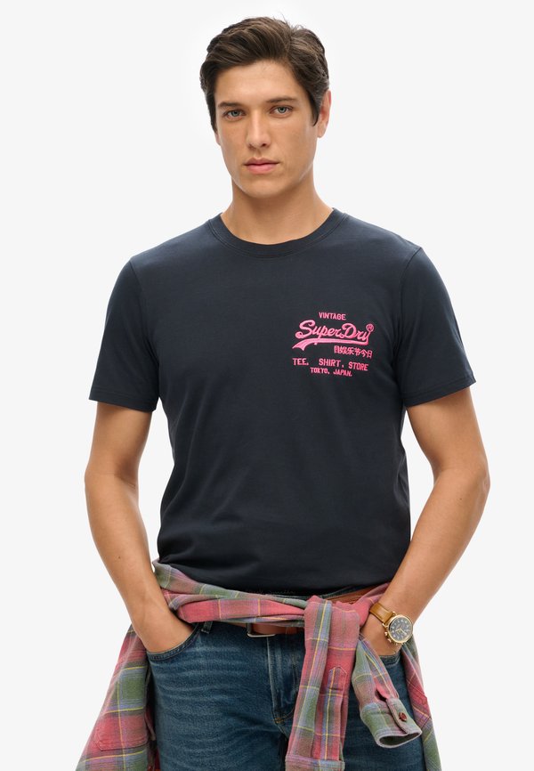 Superdry & Co VINTAGE LOGO - Print T-shirt - eclipse navy
