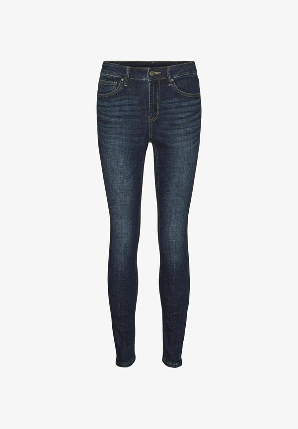Vero Moda Skinny fit VMFLASH Mid rise - Jeans Skinny Fit - dark blue denim