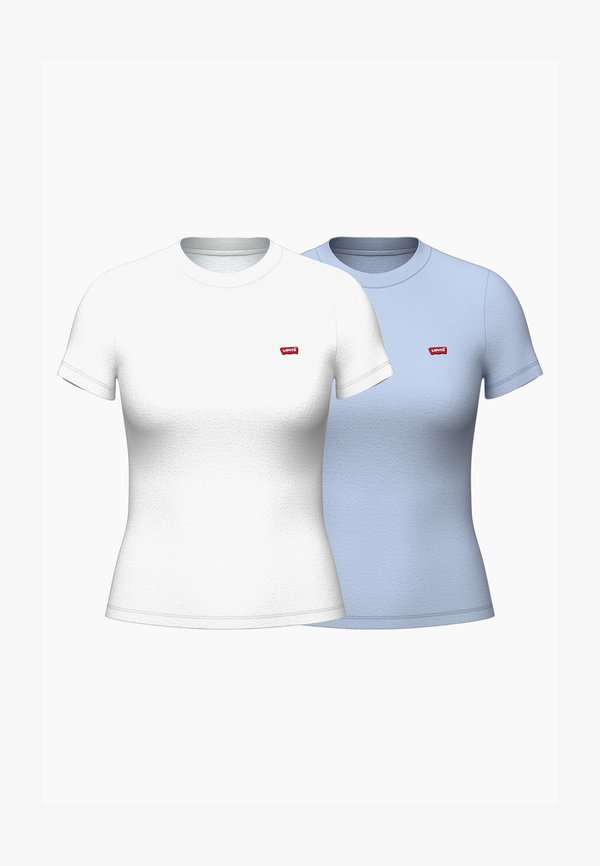 Levi's® ESSENTIAL TEE 2 PACK - Basic T-shirt - kentucky blue/white
