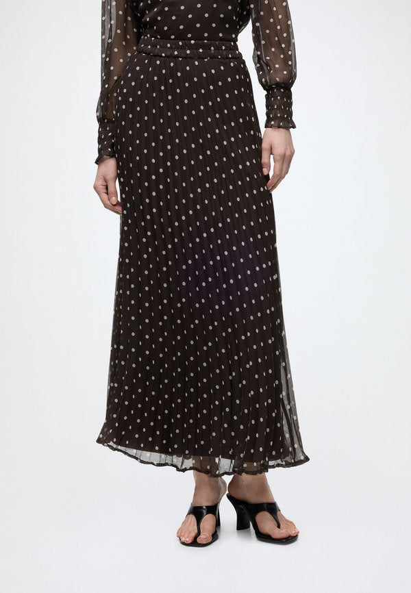Vero Moda VMSMILLA - A-line skirt - chocolate torte/birch