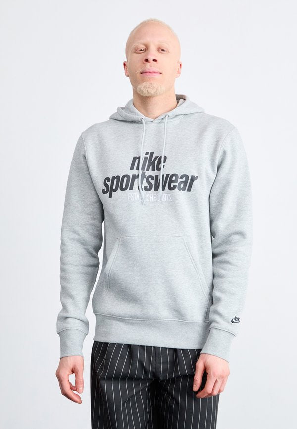 Nike Sportswear CLUB - Hoodie - dark grey heather/light smoke grey/black
