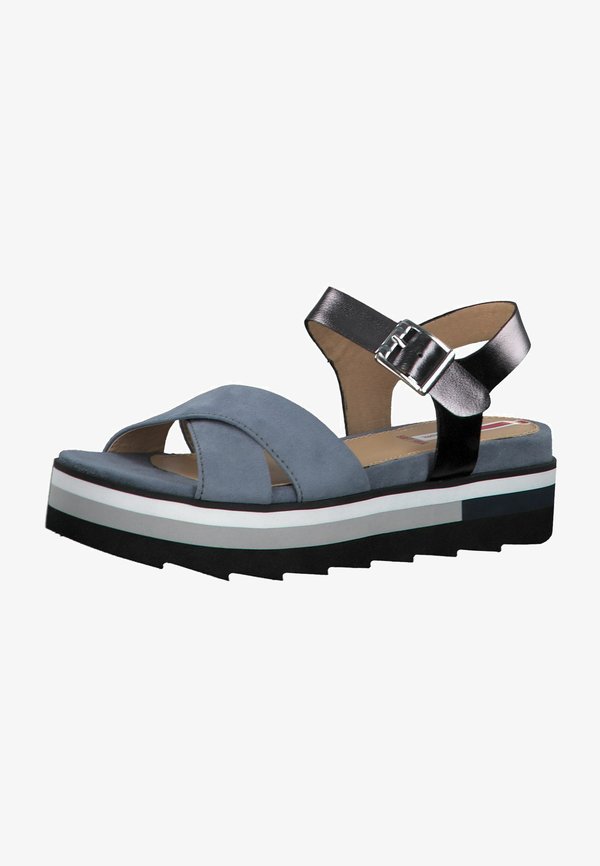 s.Oliver S.OLIVER - Platform sandals - blue comb