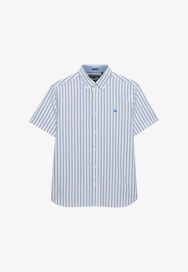 Superdry & Co SUPERDRY PREPPY OXFORD SHORT SLEEVE SHIRT.. - Shirt - blue beach stripe