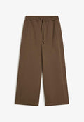 Bershka SUPER BAGGY WASHED  - Tracksuit bottoms - dark brown