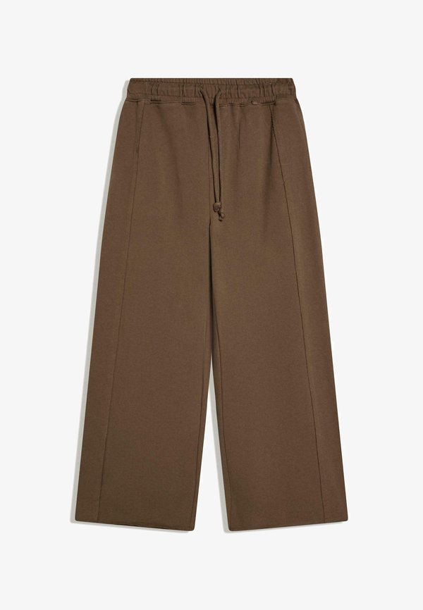 Bershka SUPER BAGGY WASHED  - Tracksuit bottoms - dark brown