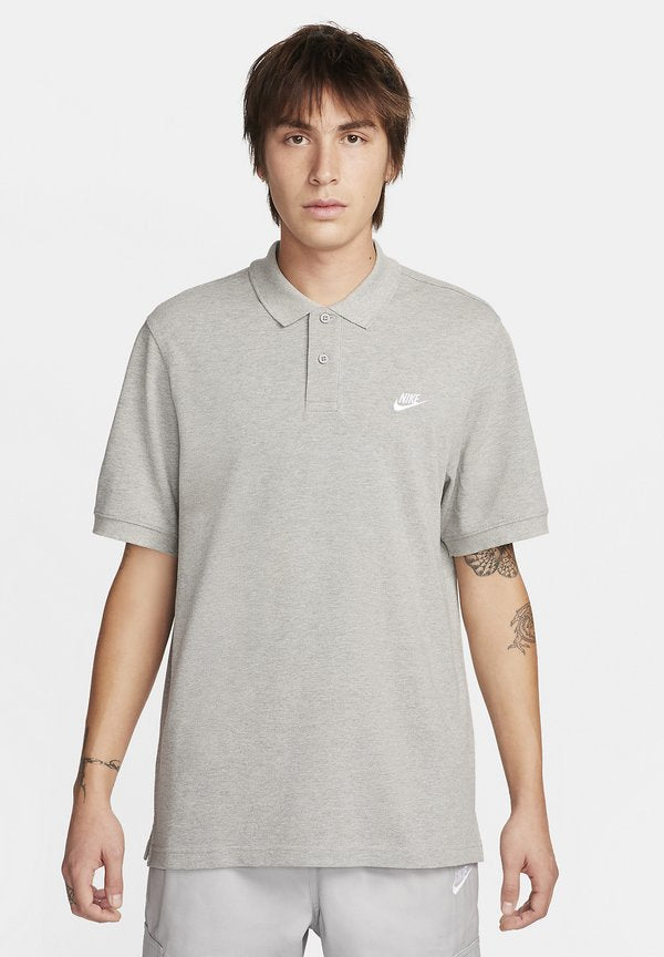 Nike Sportswear Polo shirt - dk grey heather/(white)
