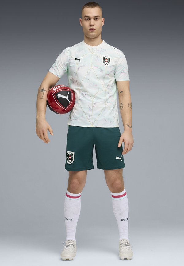 Puma AUSTRIA AUTHENTIC AWAY JERSEY MEN - Football jersey - white-mint melt